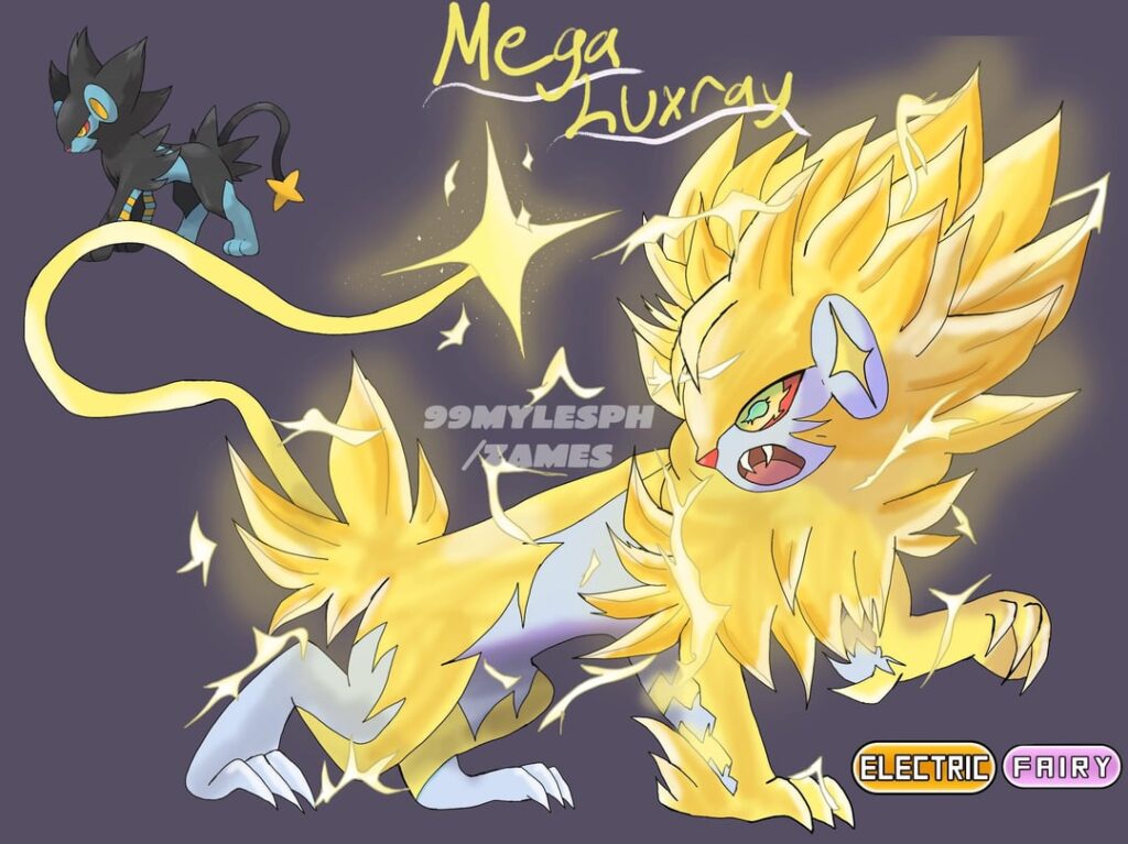 I made a DBZ-inspired Mega Luxray(repost)