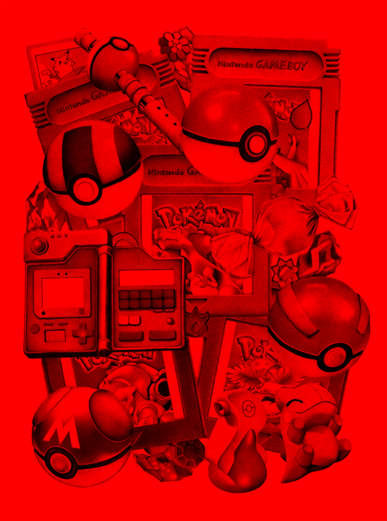 Handmade pen-and-ink Pokémon.