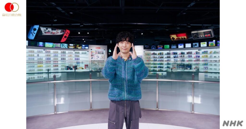 Gen Hoshino set to perform "Create" (Super Mario Bros. 35th anniversary song) live at the Nintendo Museum in Kyoto for the 76th NHK Kouhaku Uta Gassen (NHK Red and White Song Battle)