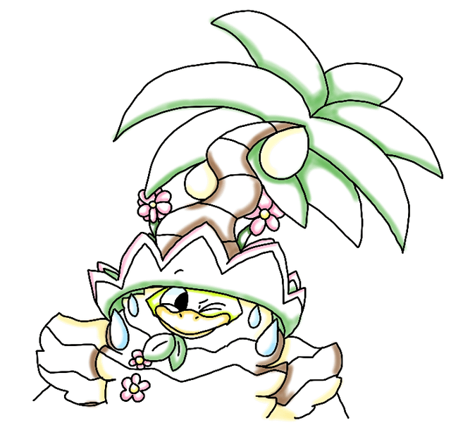 [oc] my fanmade mega ludicolo and shiftry because they are two of my favs <3