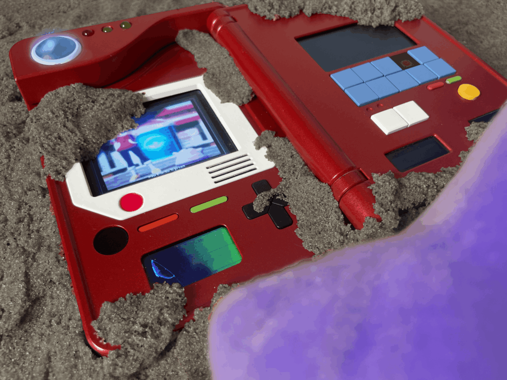 I tried to recreate the Pokedex scene from the Pokopia trailer with my slightly broken dex.