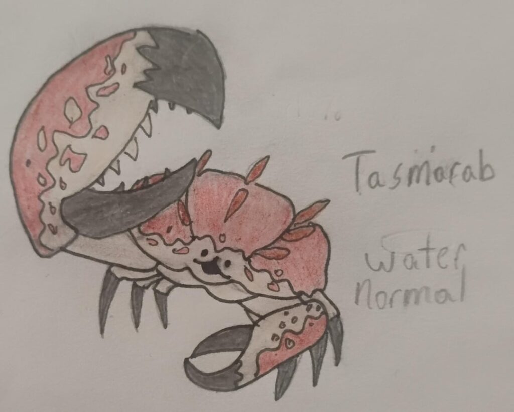 Here is Tasmarab a goober with "Big meaty claws"