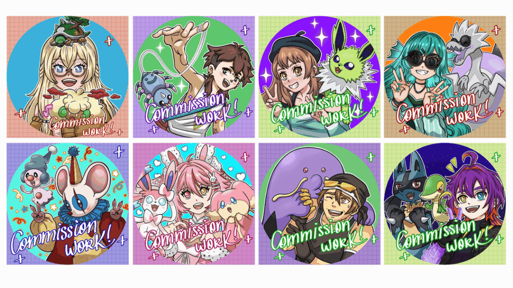 Some Pokemon commissions I did in this last month! ❤️