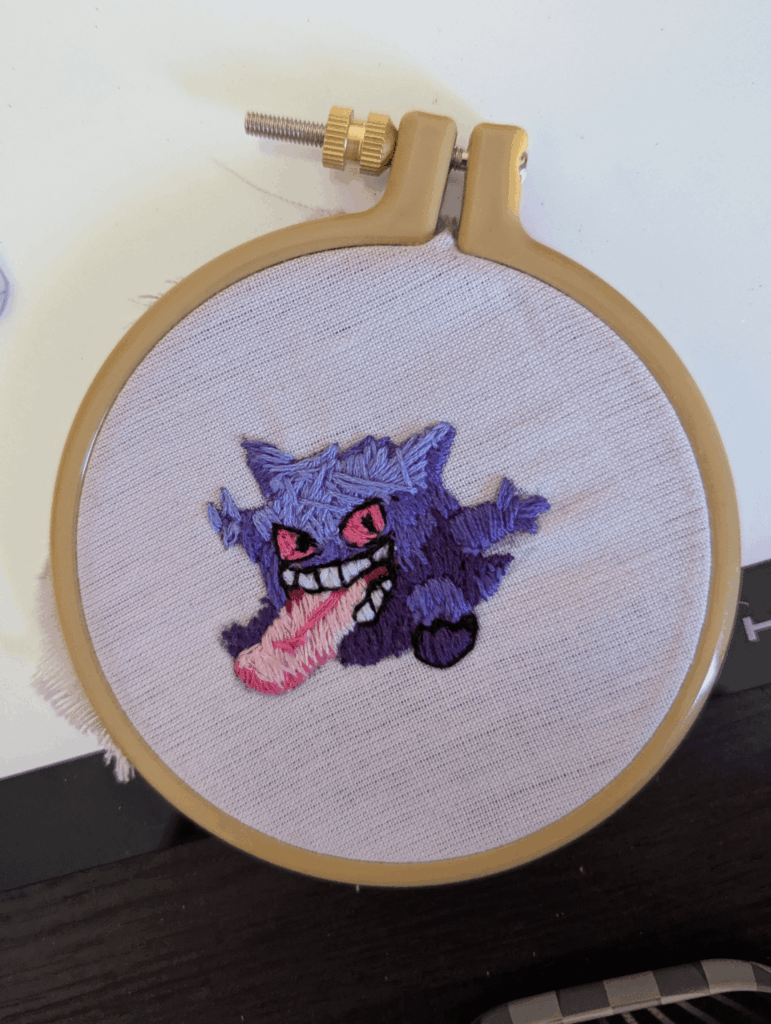 Gengar Embroidery