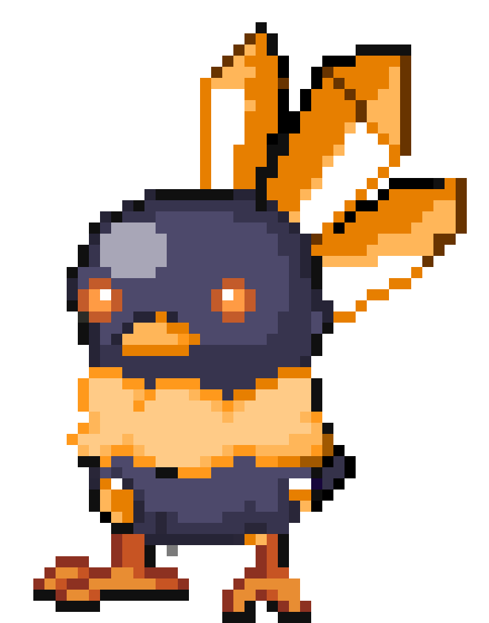 My first Fakemon, a regional version of Torchick Rock type (Lore in this region Torchick was  chased into a cave with Carbink and due to living there for many years it started to change into this new form)