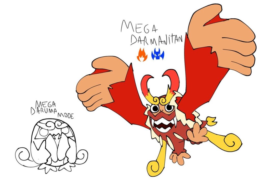 A dragon-type Mega Darmanitan