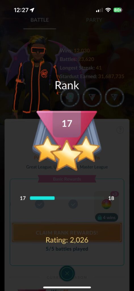 Elo reveal at rank 17