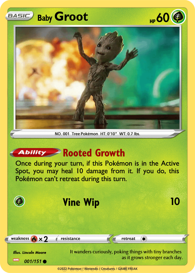 I made an evolution line for Groot as a grass starter in my Pokémon region. How does it look? Any tweaks?