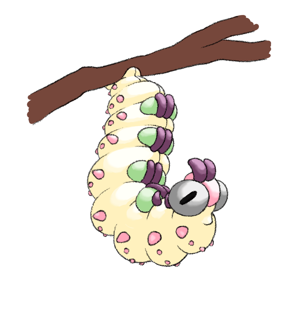 Meet Lunibble – a luna moth caterpillar!