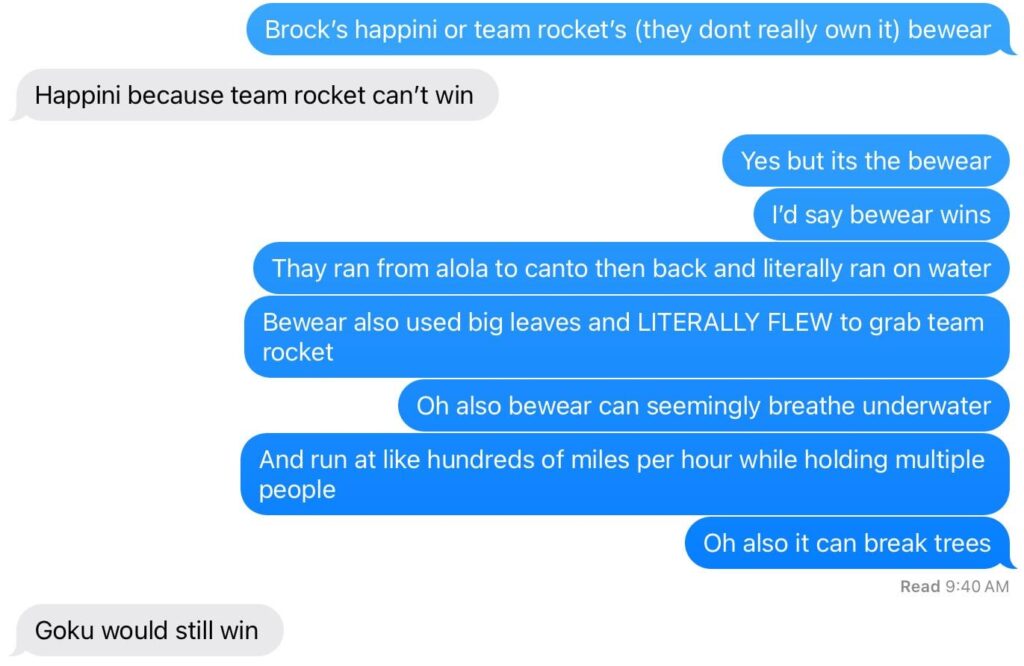 Okay, but who would actually win?