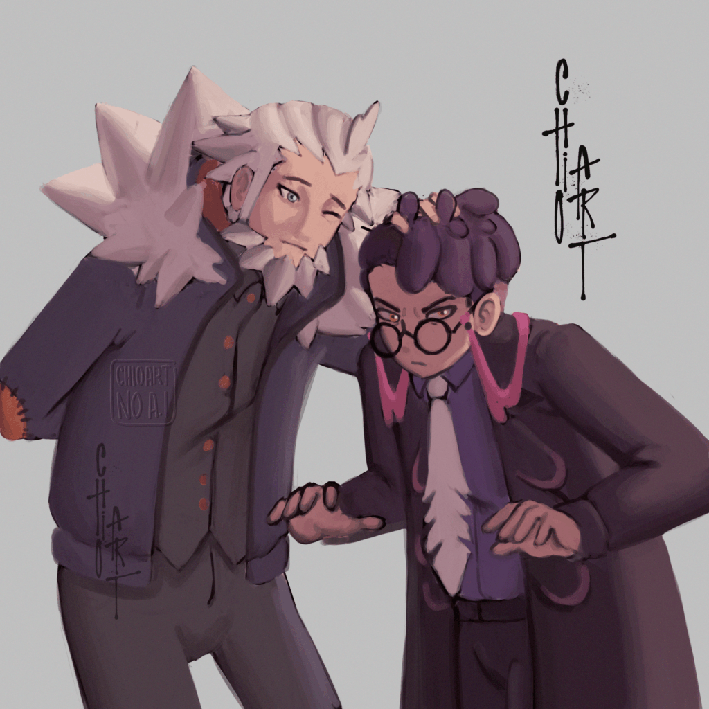 Corbeau and Lysandre sketch I made [OC]