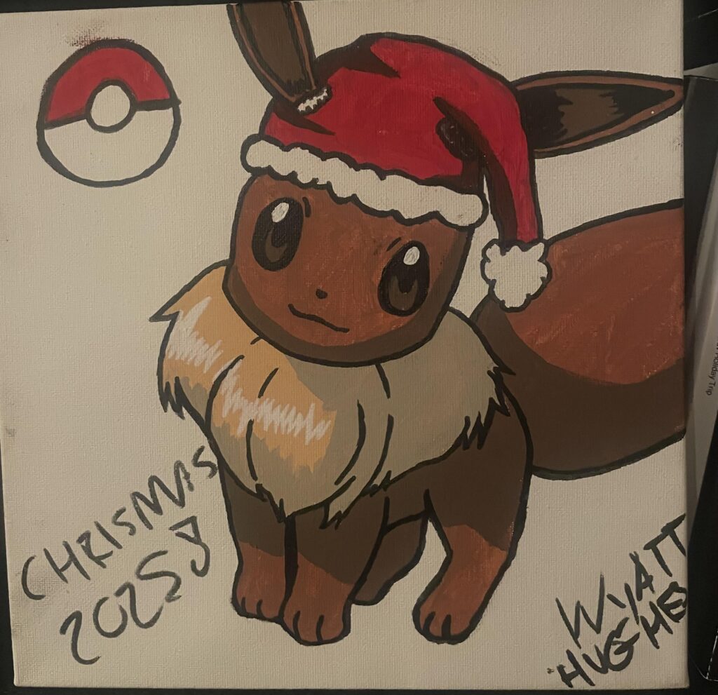 Christmas Eevee Painting!