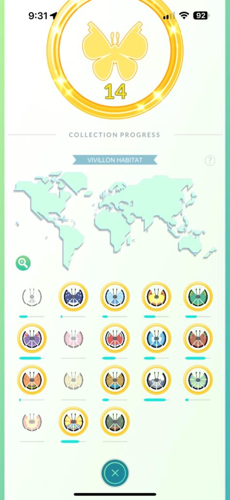 I’m very behind on this, I know, but I would like to finish catching up on my Vivillon. If you are com Meadows, Sandstorm, Icy or Sun areas, let’s be friends!
