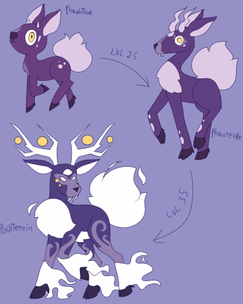 In the process of remaking my first fakemon I made when I was 13 :) First two slides are the wip redesign + shiny, last slide is the original drawing i made back then.