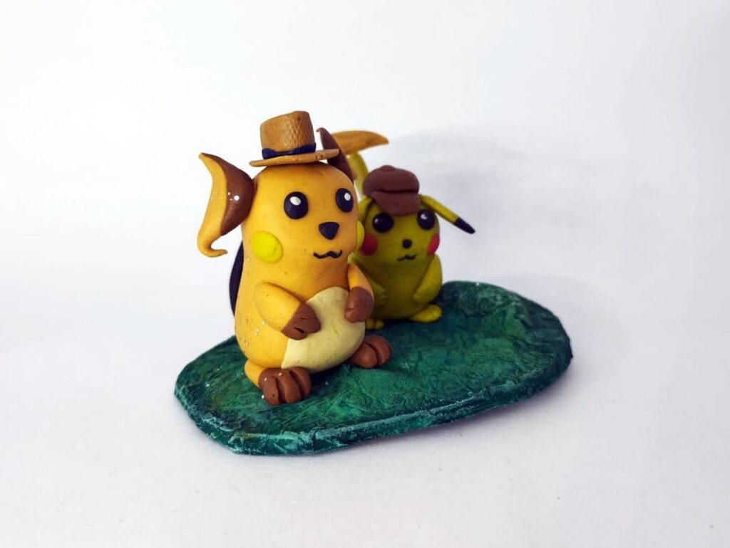 Raichu and Pukachi diorama