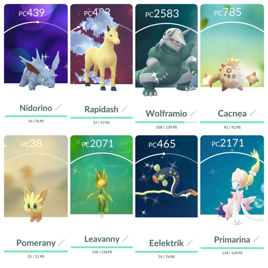 All the shinies I have