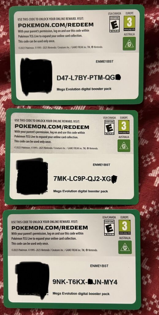 TCG Online codes!