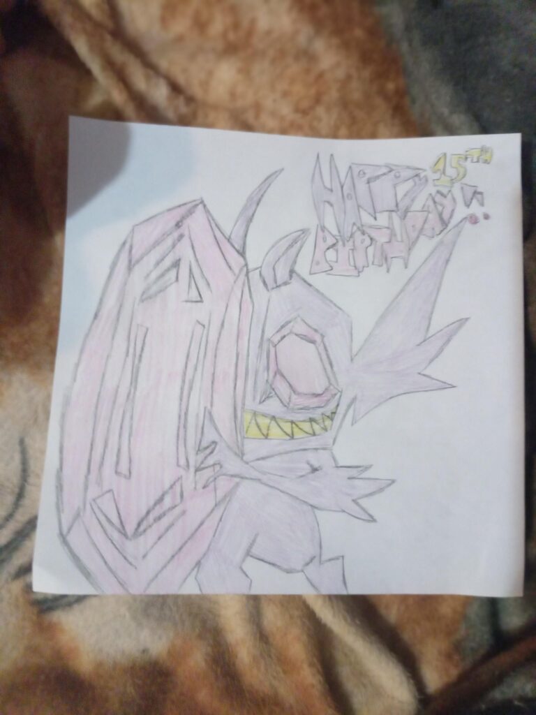 look at this little goober my sister ( 17yo ) drew for me :D