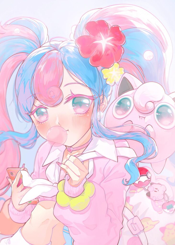 I drew Fairy-type Trainer Miku from the Project Voltage 🌺🌼