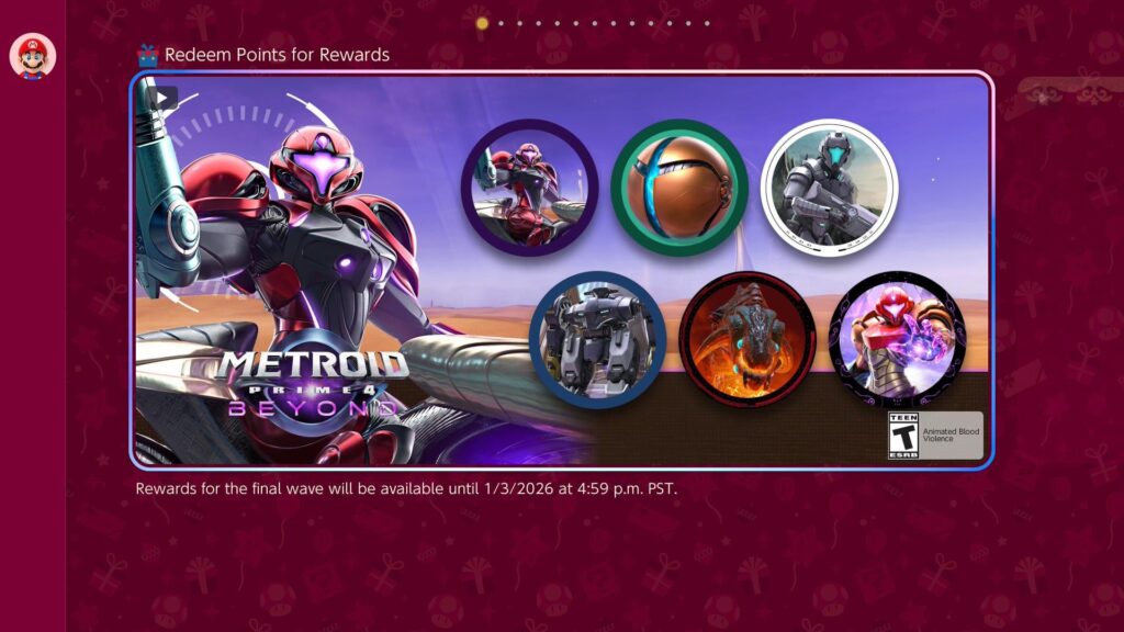 The Final Wave of the Metroid Prime 4: Beyond NSO icons are now available