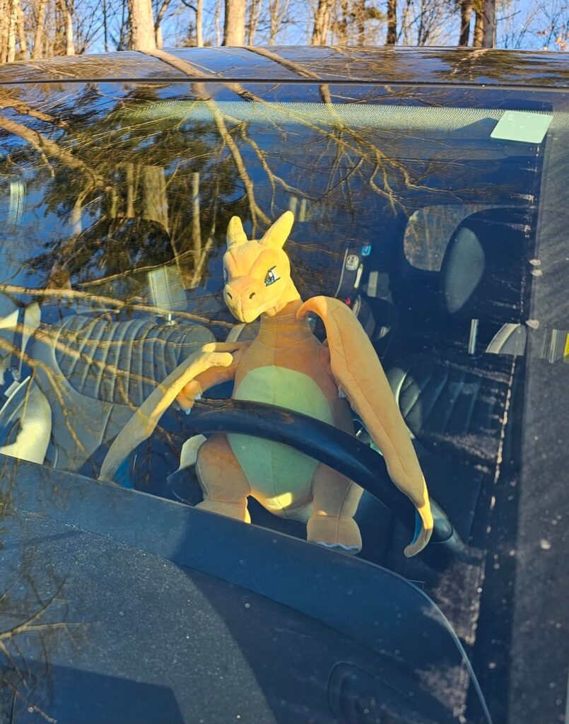 My son requested Charizard guard the car while I'm at work. More than happy for some extra security!