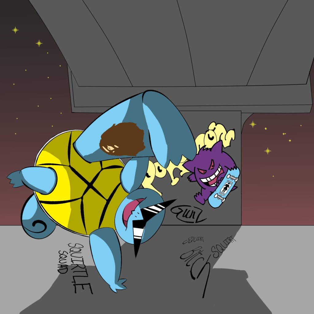 Squirtle squad breakdancing.