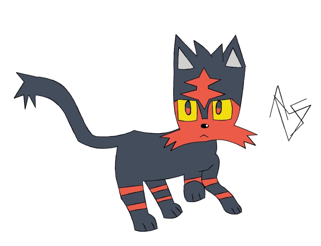Old Litten artwork I drew in 2016 [OC]