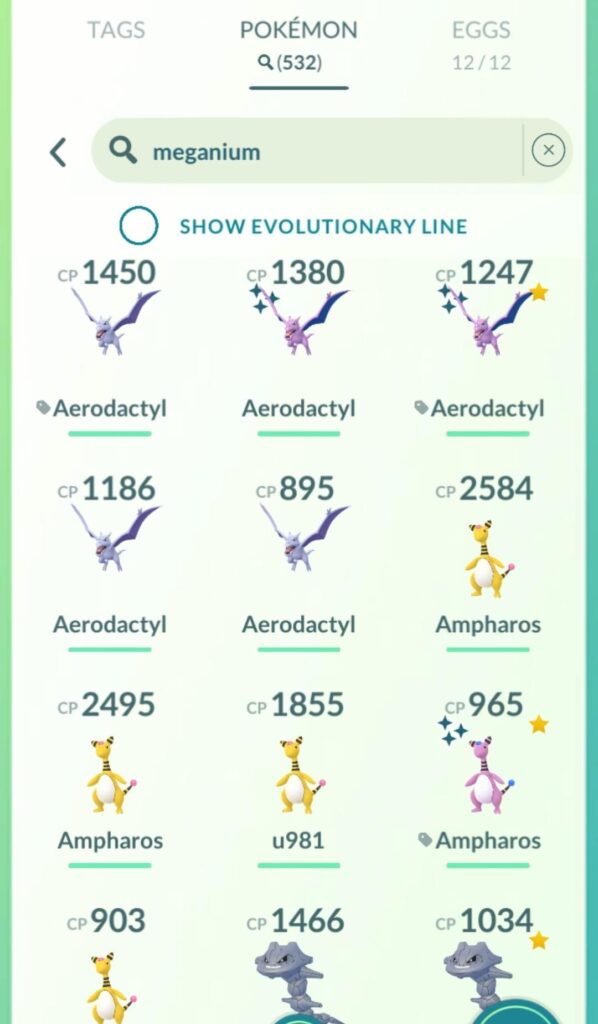 New glitch: any search with "mega" shows all possible mega evolutions (while excluding Meganium)