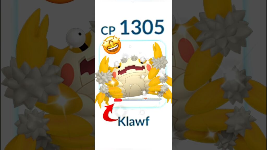 10 HP New pokemon Klawf in pokemon go #soparstart #pokemon #pokemongo #shortsfeed