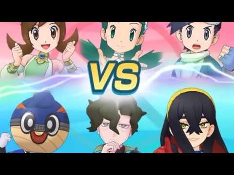 Grass tower floor 30 with Brassius, Carmine, Ball Guy (Pokemon Masters)