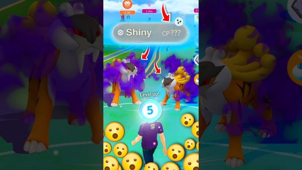 Two ???cp shiny shadow legendary from level 1 in pokemon go.