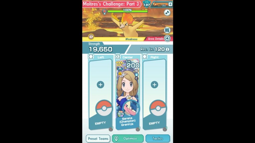 5/5 +10E Lvl 200 NC Serena solos Moltres