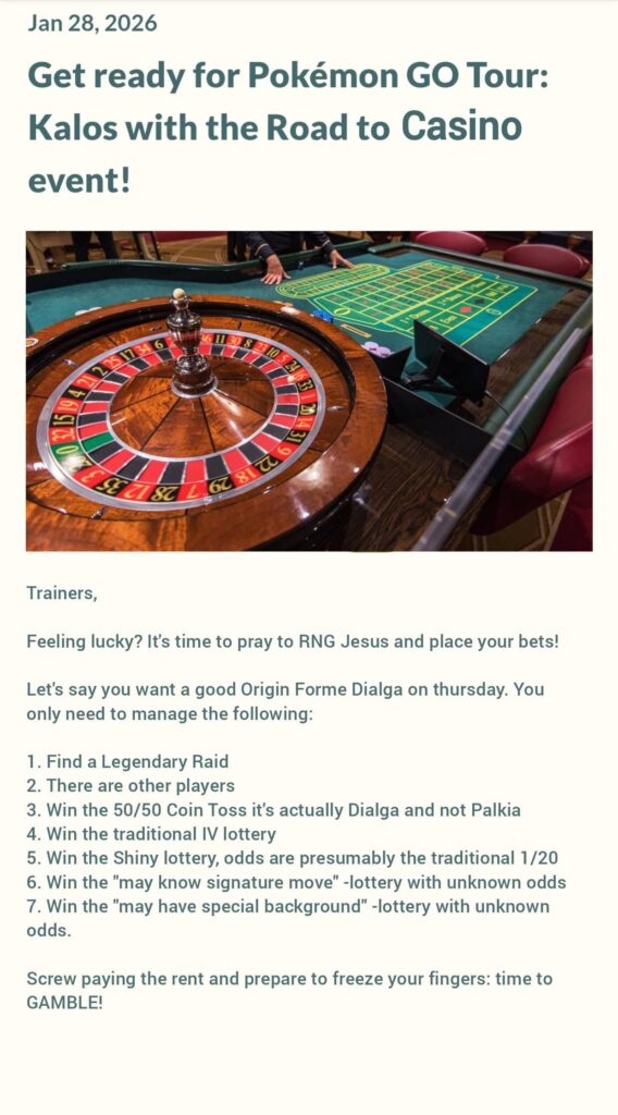 Road to Kalos info dropped: Lots of cool bosses, but it also takes lootbox gambling to a whole new level 💸💸💸