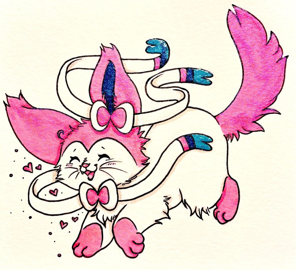 Sylveon Doodle 🎀💙🤍🩷