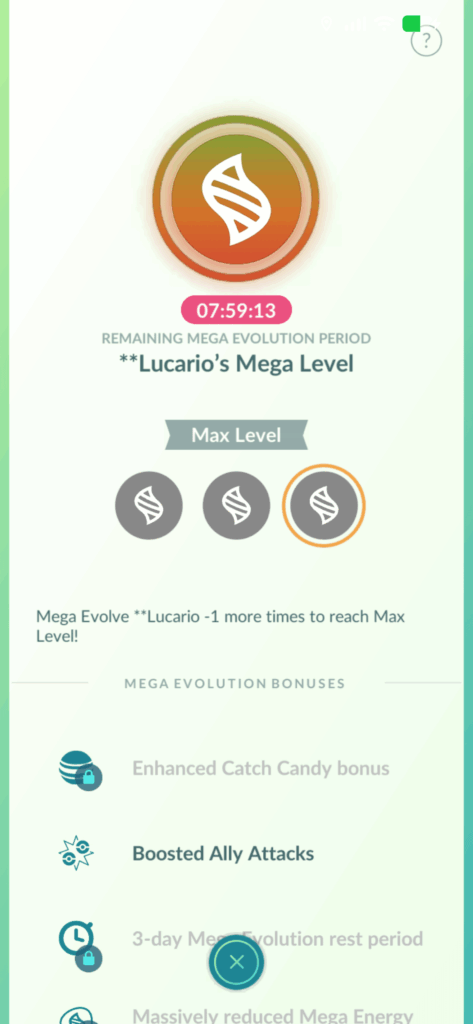 Mega Evolution Max Level