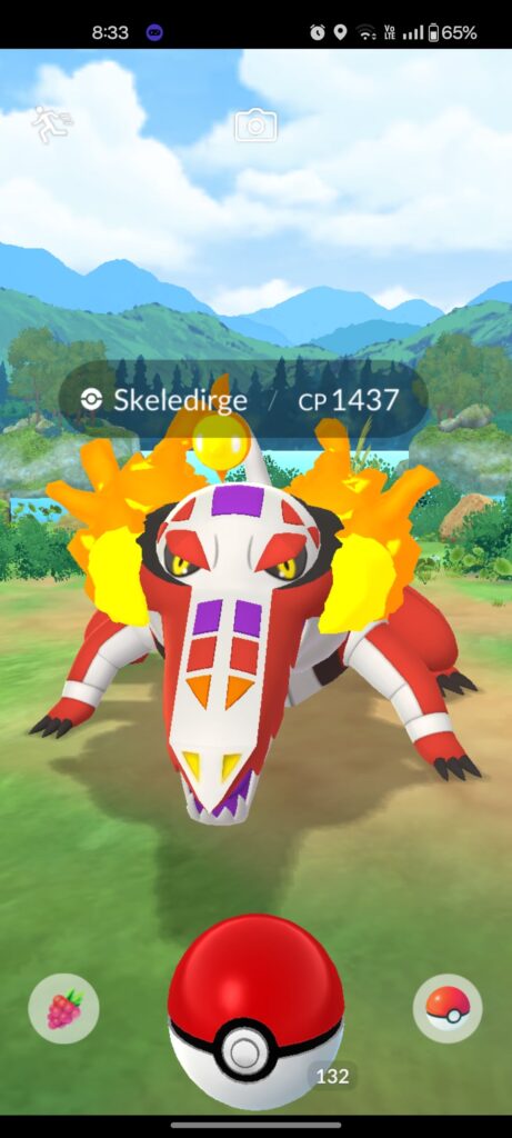 I did not knew they can spawn and I have look at them from this close first time, both of them also spawned close to eachother but skeledirge ran away