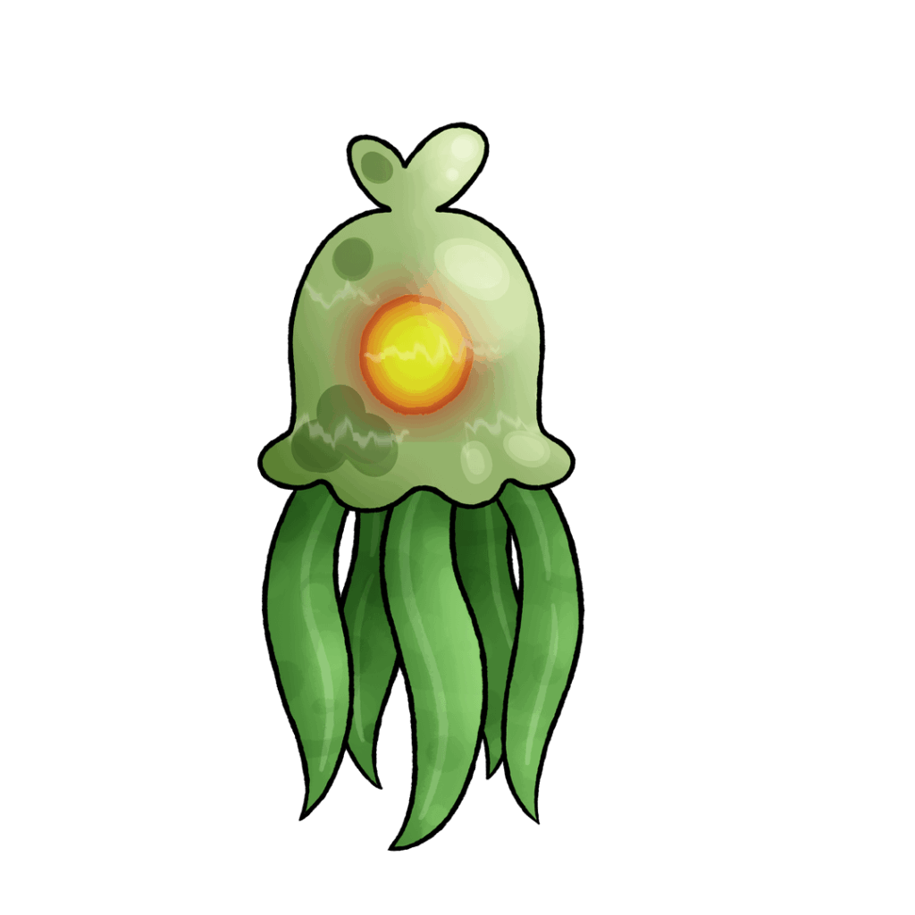 The algae jellyfish monster

Weedish - water type
Thinweed - water type