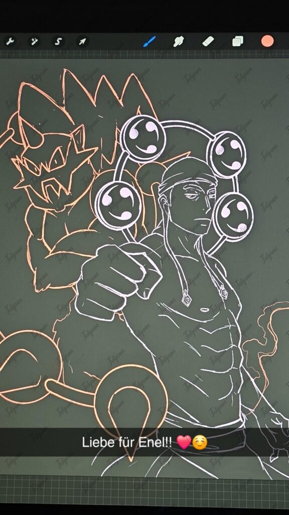 (OC) drawing Enel with Thundurus