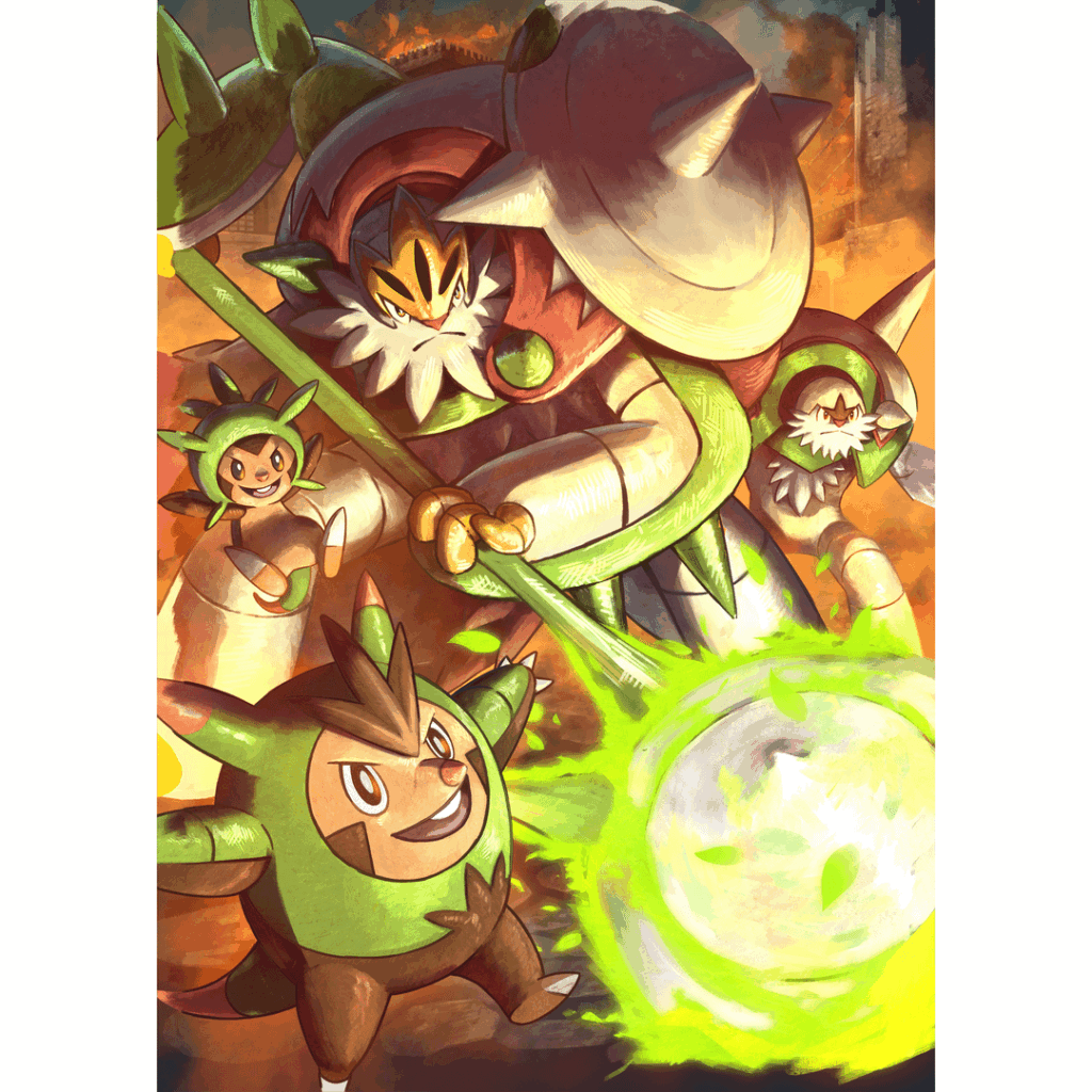 Mega Chesnaught fan art Pokémon Card