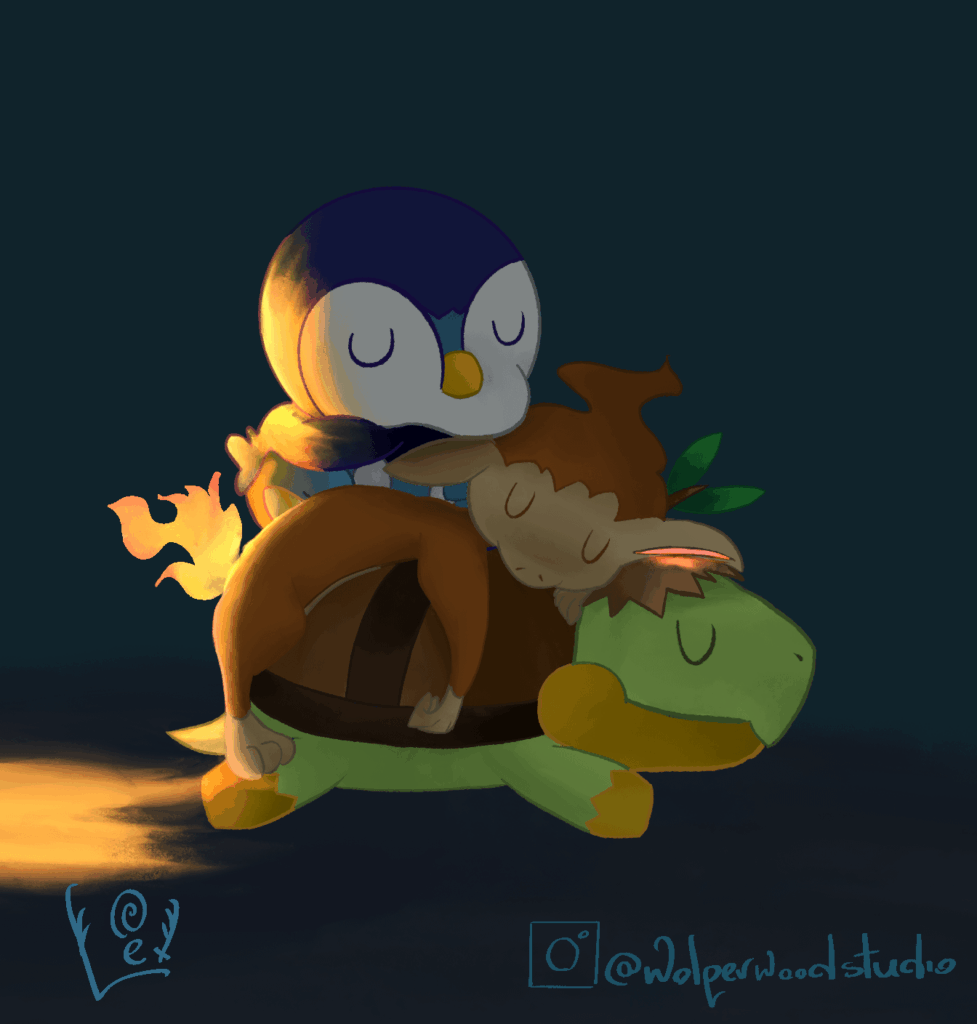 Drawing starter Pokemon until I figure art out--Sinnoh Edition! [OC]