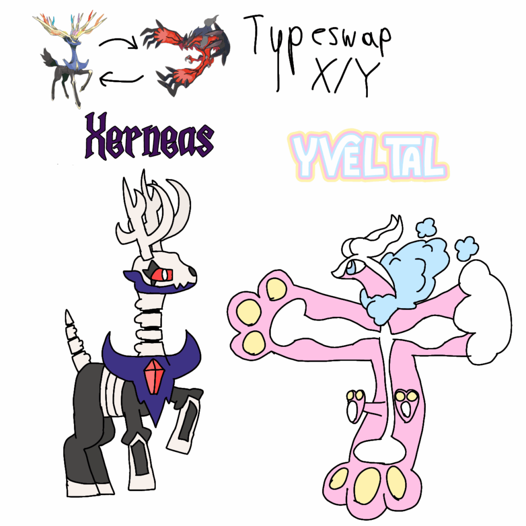 Xerneas and Yveltal type swap!