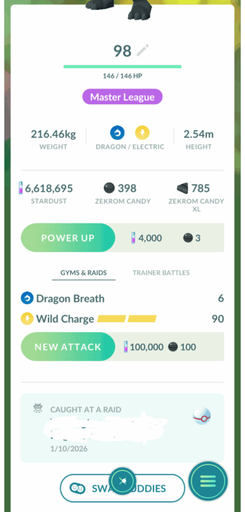 Zekrom/Reshiram raid does not have legacy move