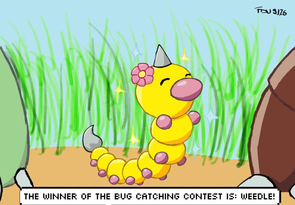 Drawing Pokémon to learn Procreate #5 — a very successful Weedle