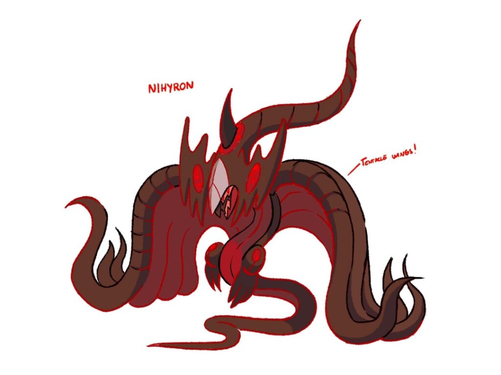 Legendary Pokemon Nihyron (dark/water)