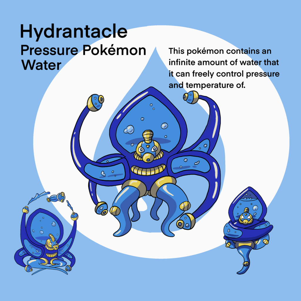 Blubtopi's final evolution - Hydrantacle