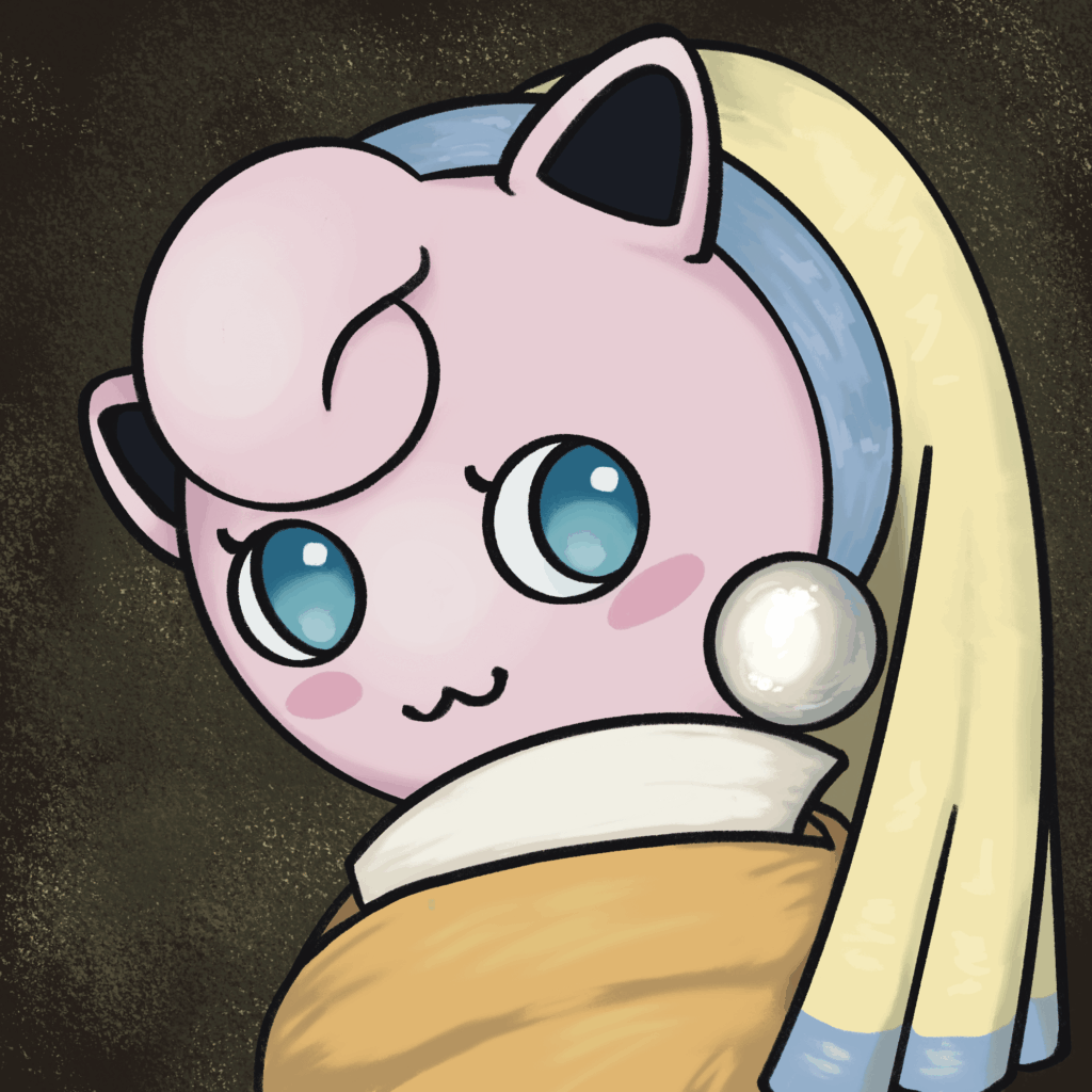 Jigglypuff with the pearl earring [OC] hi