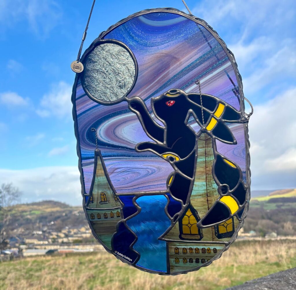 So I made one of my favourite pokemon cards from stained glass!