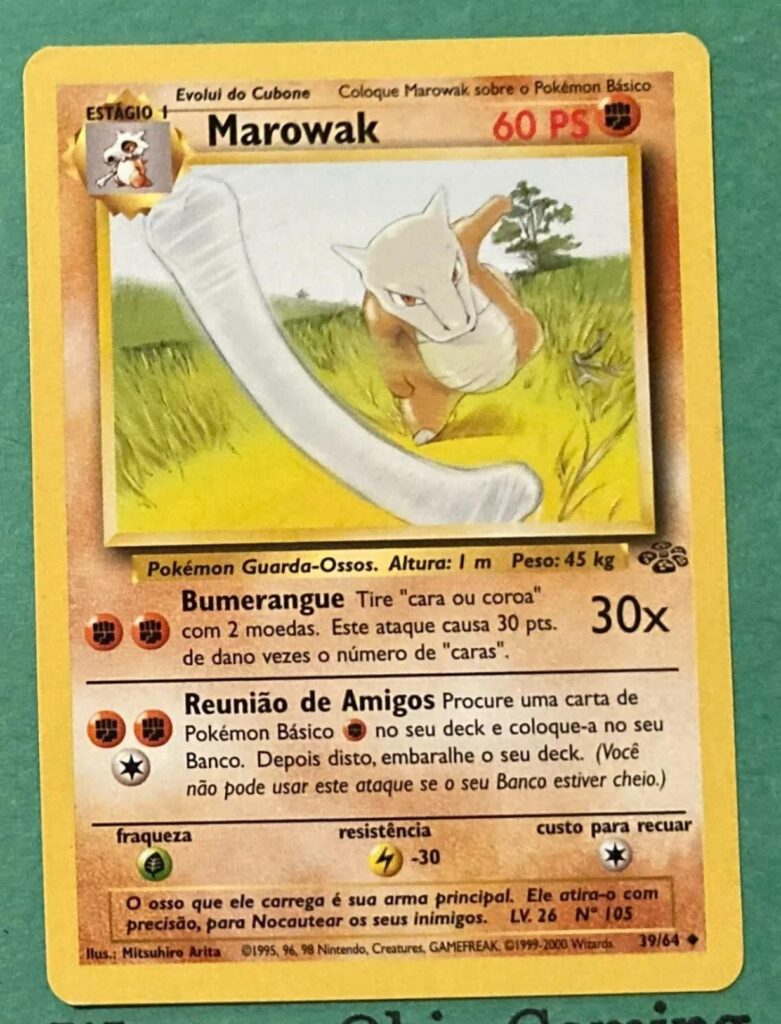 ISO: 1st Edition Marowak Jungle Card 39/64 but in Portuguese