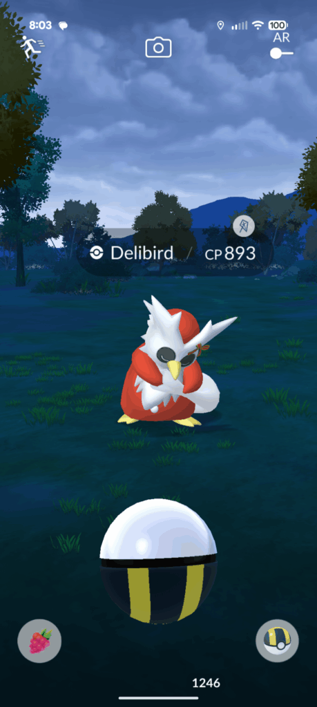 Costume Delibird from daily incense still has the costume after the event ends.
