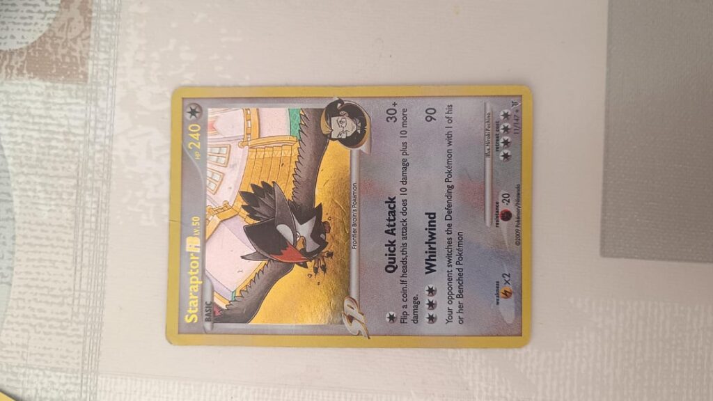 Any idea why this card has gold text?
